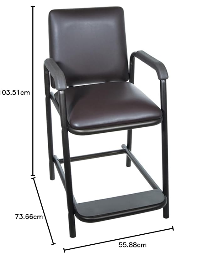 Drive Medical High Hip Chair with Padded Seat- Brown