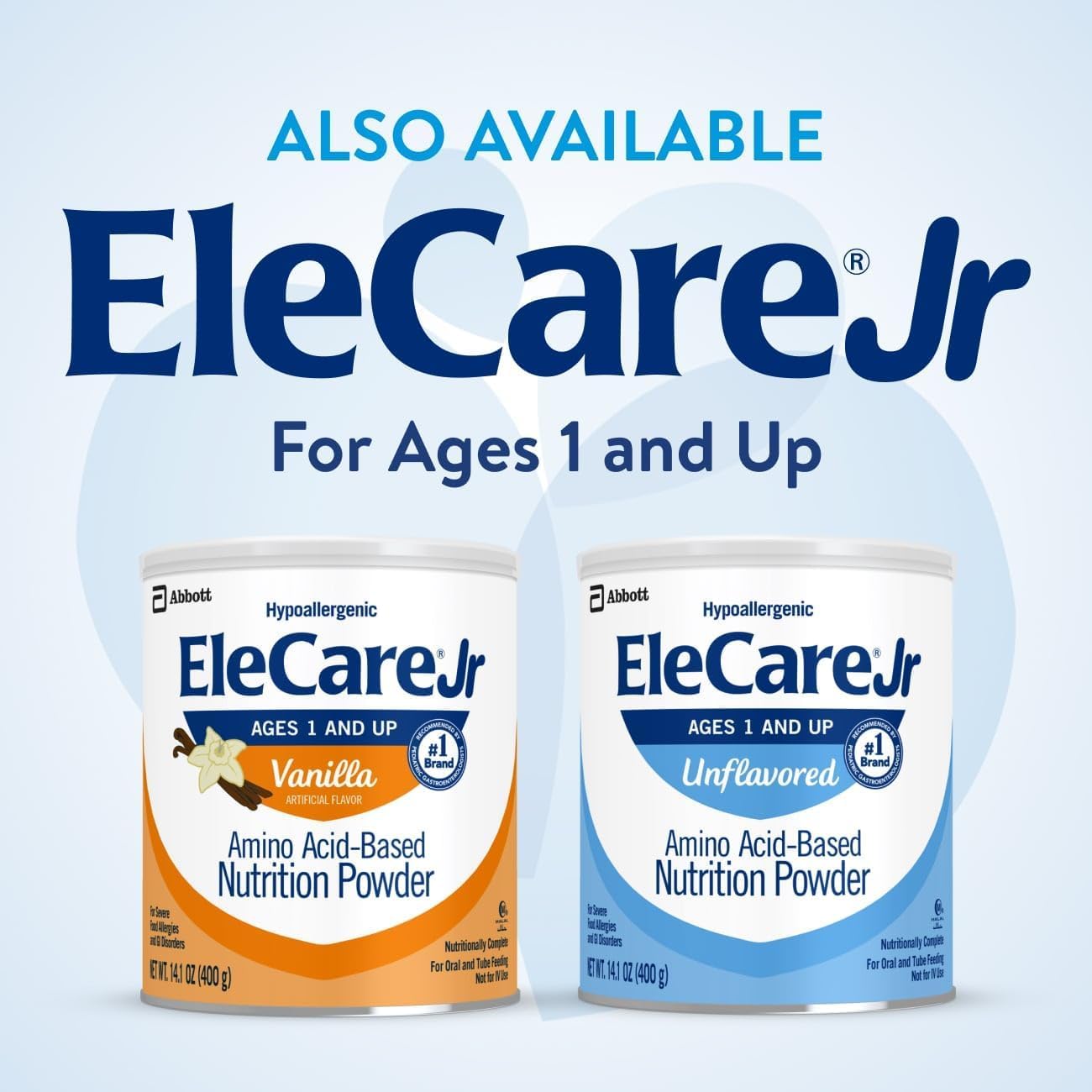 Pediatric Oral Supplement EleCare Jr Unflavored 14.1 oz. Can Powder Amino Acid Protein Maldigestion,Packaging Type- Each