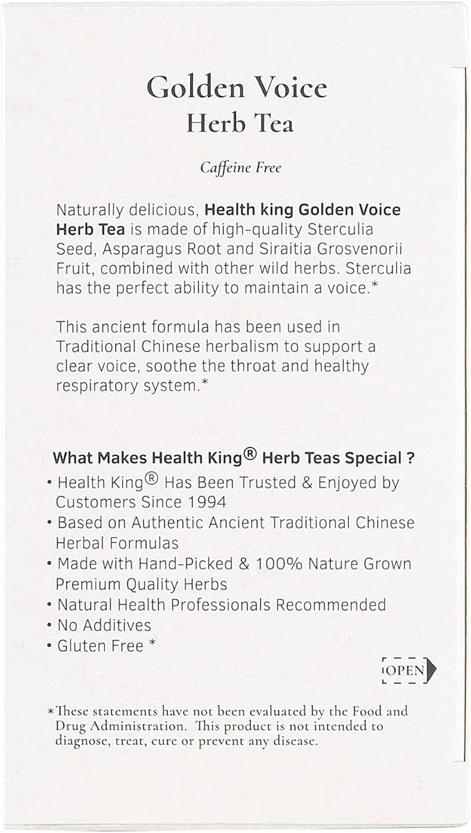 Health King Golden Voice Herb Tea - 20 Tea Bags
