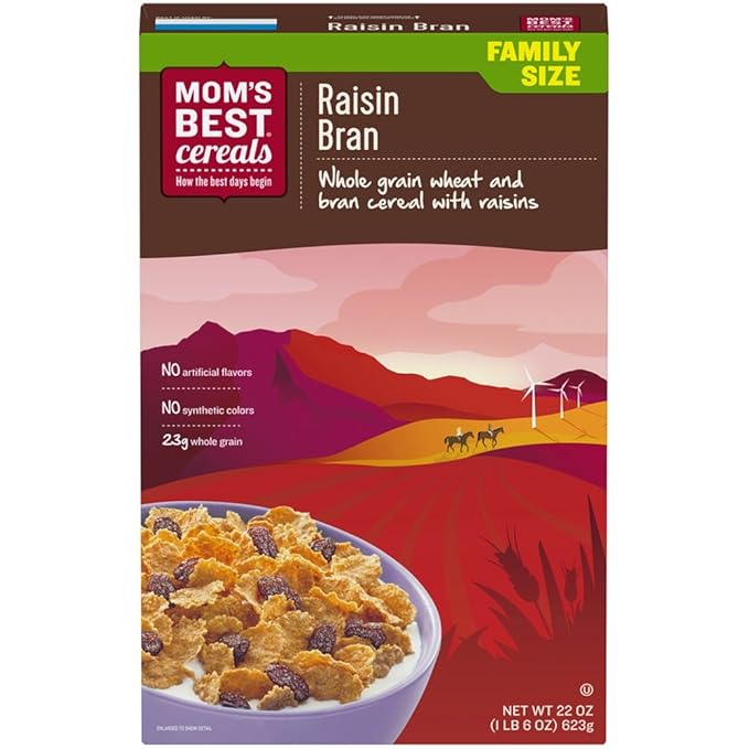 Mom's Best Raisin Bran Cereals - Case Of 10 - 22 Oz