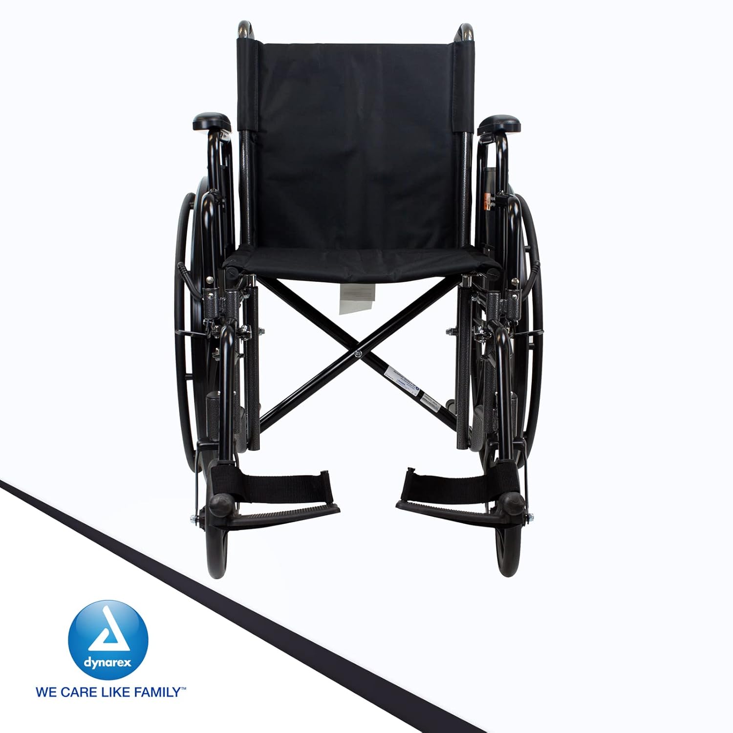 Dynarex DynaRide Series 1 Wheelchair with Detachable and Fixed Full Desk Arms is Lightweight, Foldable & Comfortable, Weight Capacity of 300 Pounds, Silver, 1 DynaRide Series 1 Wheelchair with Detachable and Fixed Desk Arms