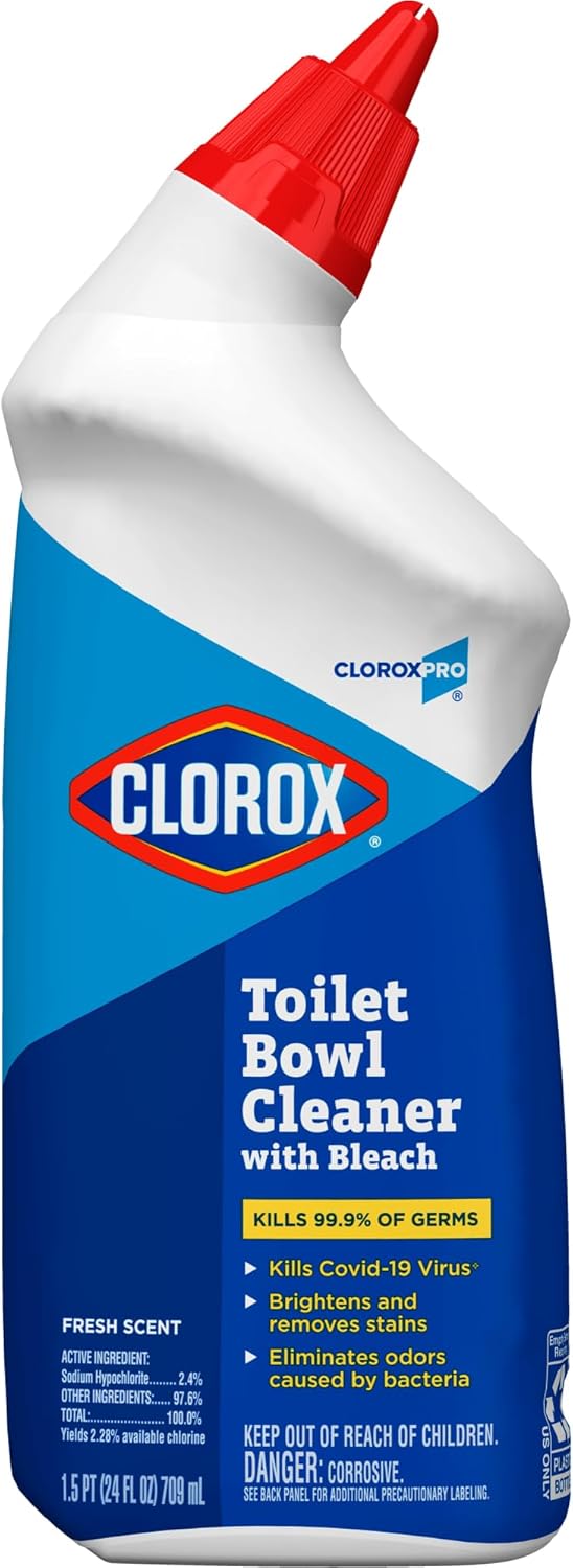 Clorox Commercial Solutions Clorox Toilet Bowl Cleaner Manual Squeeze Gel 24 oz. Bottle Fresh Scent NonSterile,  Packaging Type- Each