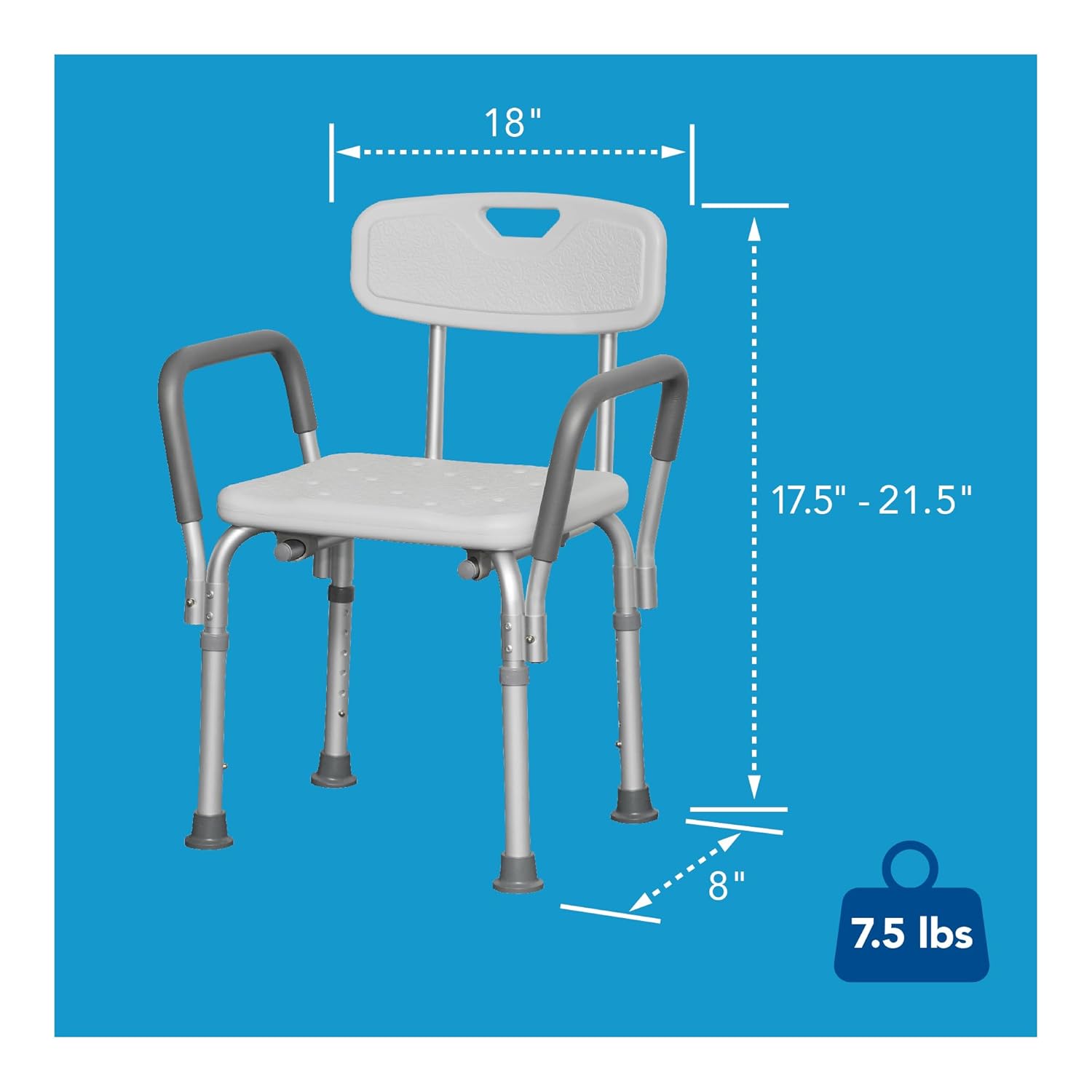 ProBasics Deluxe Shower Chair with Padded Arms