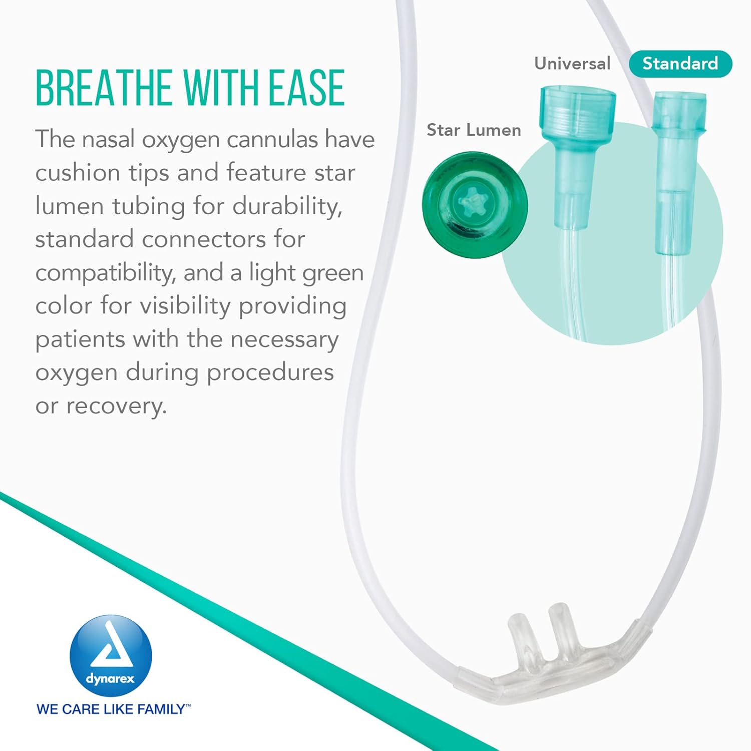 Dynarex Nasal Oxygen Cannulas - Cushion Tip