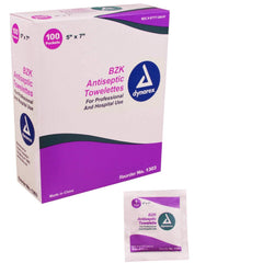 Antiseptic Skin Towelette Dynarex Individual Packet Scented 100 Count | 100/BX10Box/Case