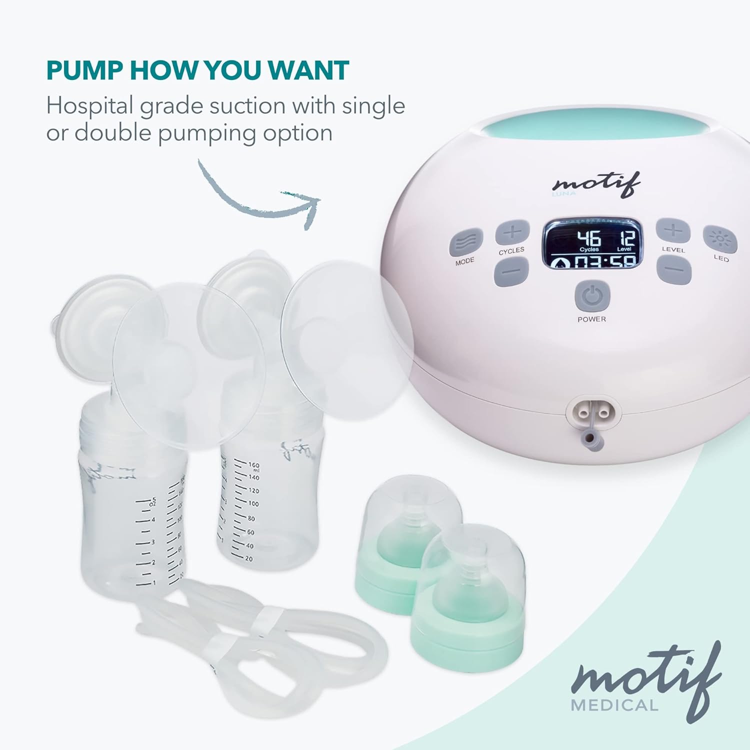 double electric breast pump kit luna