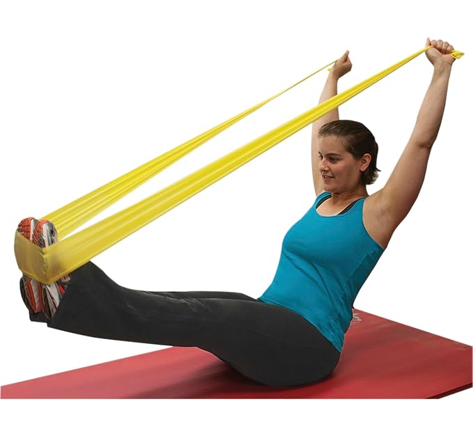 Exercise Resistance Band CanDo Yellow 5 Inch X 6 Yard X-Light Resistance,Packaging Type- Each