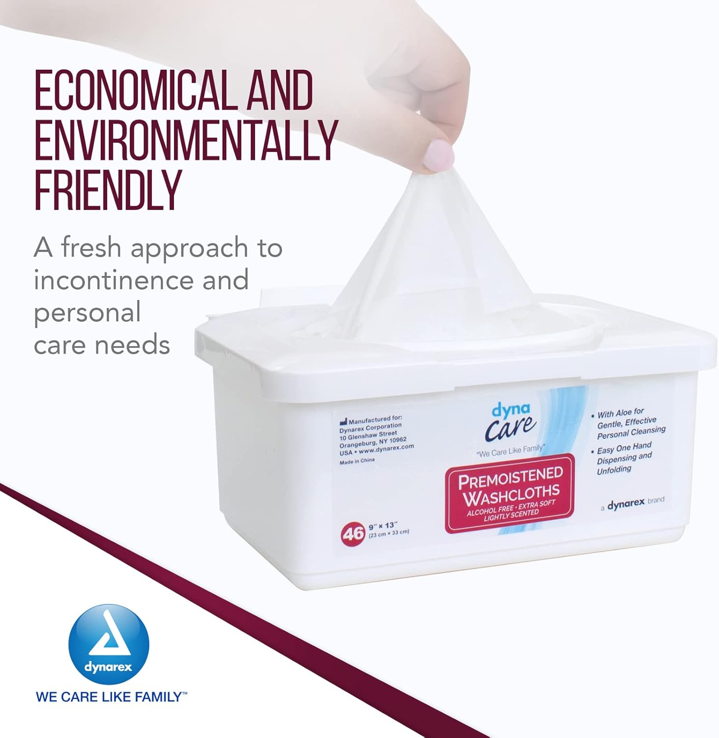 Personal Cleansing Wipe DynaCare Tub Scented 46 Count