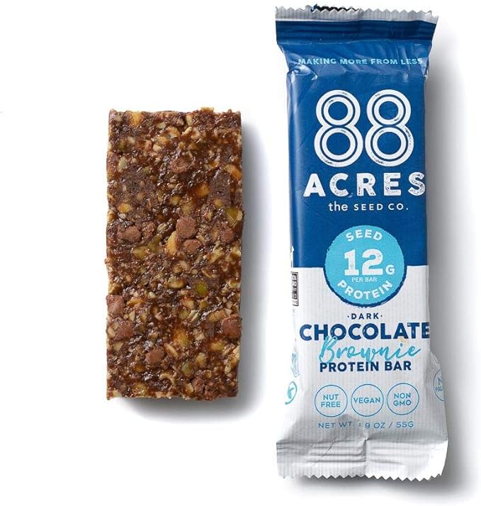 88 Acres - Protein Bar Dark Chocolate Brownie - Case Of 9-1.9 Oz