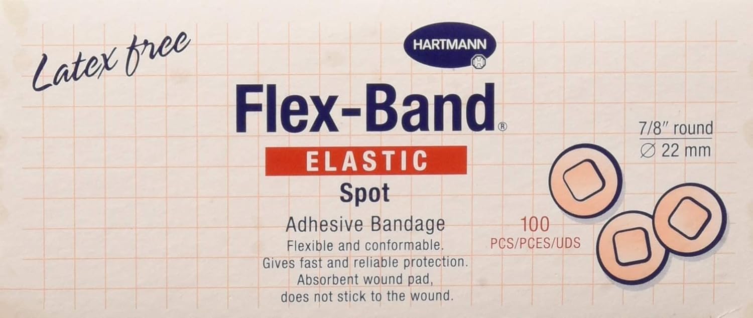Adhesive Spot Bandage Flex-Band 7/8 Inch Fabric Round Tan Sterile, Packaging Type- Case