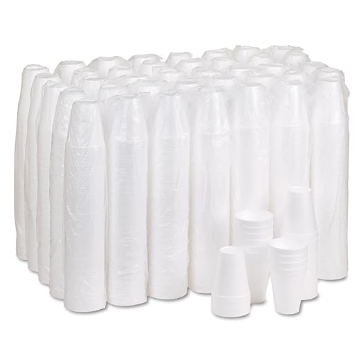 Insulated Drinking Cup Dart 10 oz. White Styrofoam Disposable, Packaging Type- Case