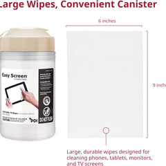 Easy Screen Surface Cleaner Premoistened Alcohol Based Manual Pull Wipe 70 Count Canister Alcohol Scent NonSterile, Packaging Type- Case
