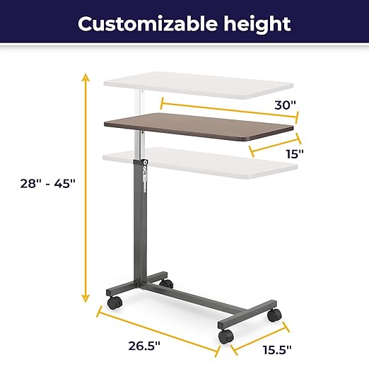Drive Medical Overbed Table - Non Tilt Economical