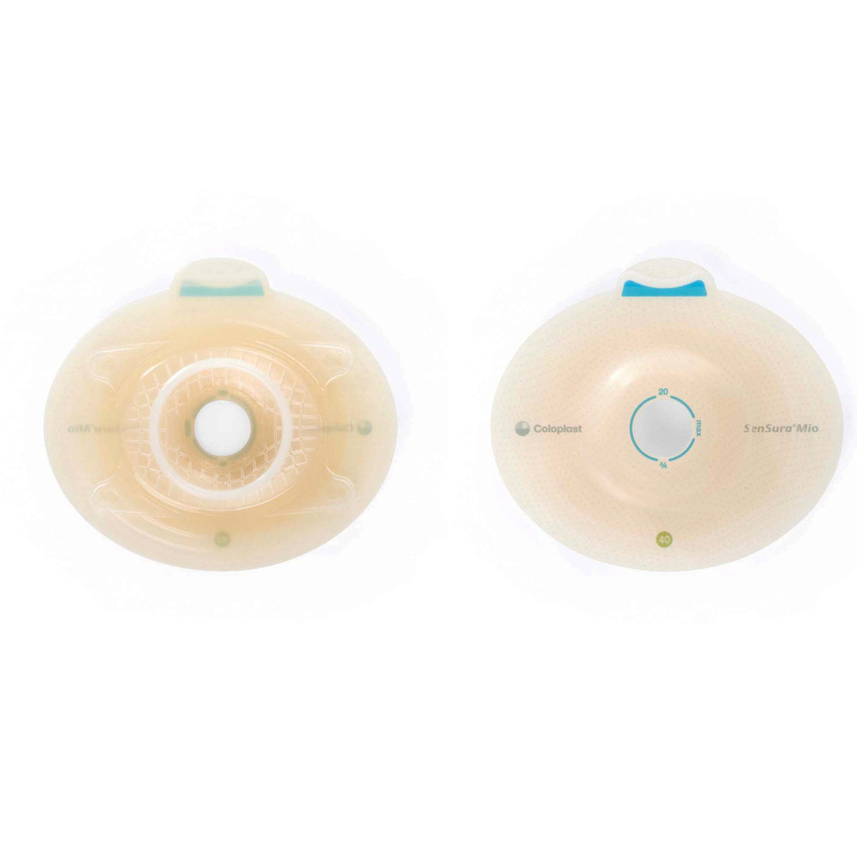 Ostomy Barrier SenSura Mio Click Precut, Standard Wear Elastic Adhesive 40 mm Flange Green Code System 11/16 Inch Opening,Packaging Type- Box Default Title