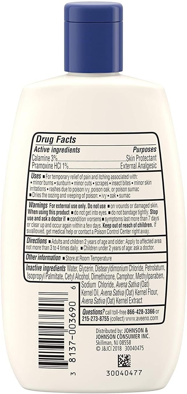 Itch Relief Aveeno Anti-Itch 3% Strength Lotion 4 oz. Bottle,Packaging Type- Each
