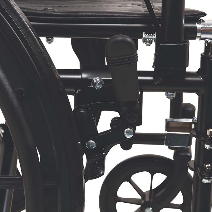 Probasics K1 Lightweight Wheelchair, swing-away footrests, 8inch Front 24inch Back Wheels, 250 lbs Weight Capacity, 16" x 16" ,WC11616DS