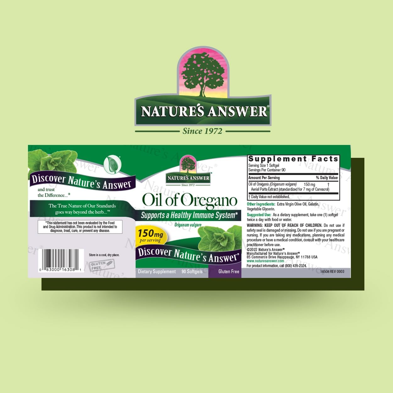 natures answer oil of oregano 90 softgels