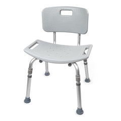 Bath Bench McKesson Without Arms Aluminum Frame Removable Backrest 19-1/4 Inch Seat Width 300 lbs. Weight Capacity, Packaging Type- Case