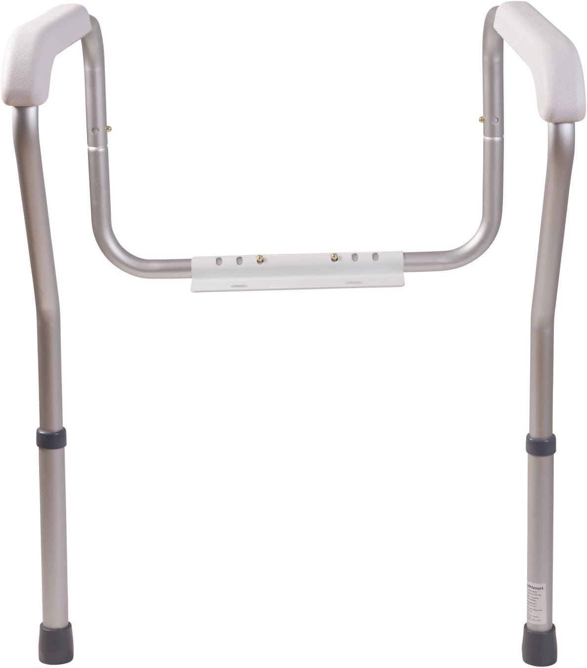 Toilet Safety Rail HealthSmart White / Silver Aluminum,  Packaging Type- Each