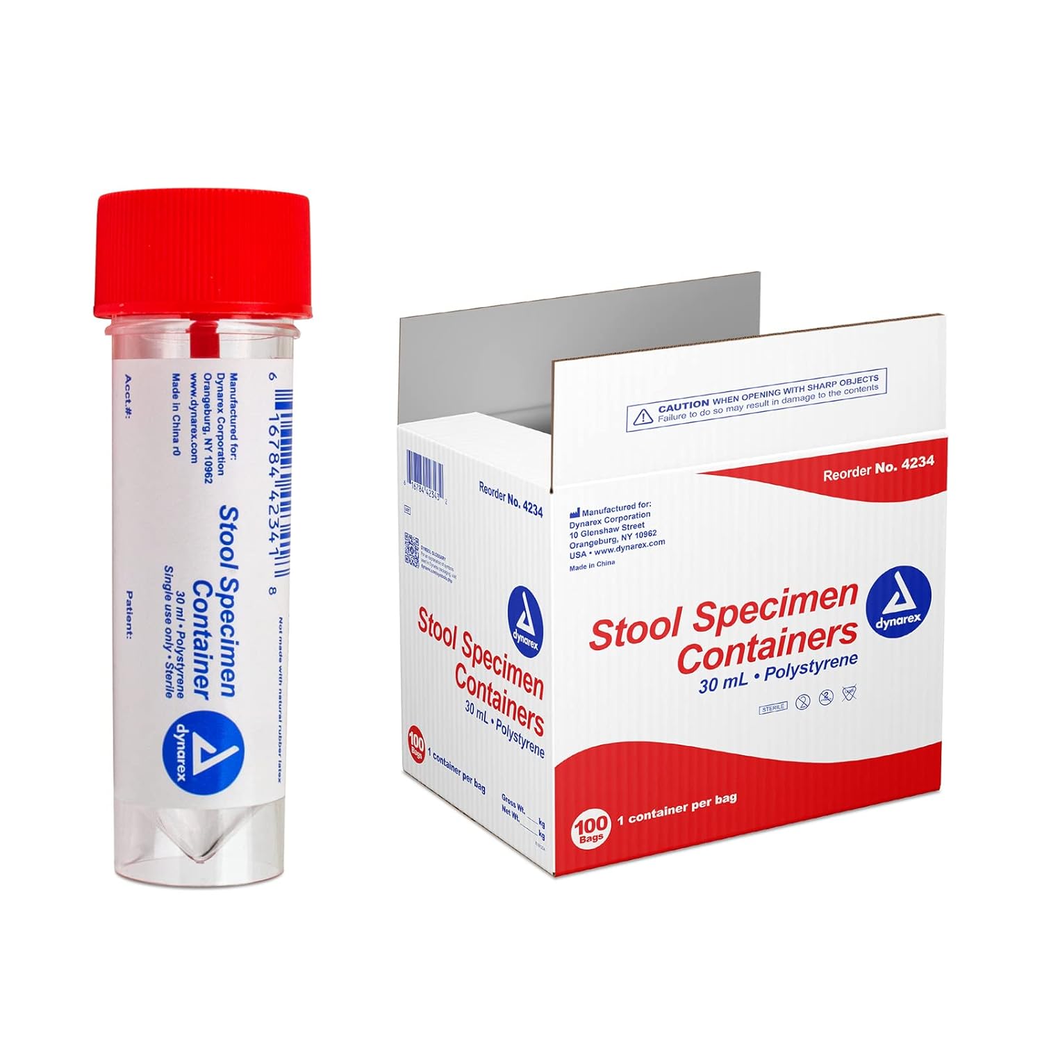 dynarex stool specimen containers
