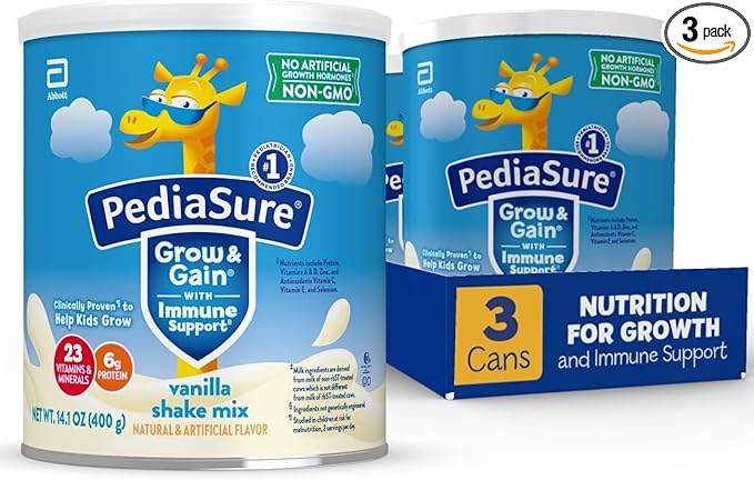 Pediatric Oral Supplement PediaSure Grow & Gain Shake Mix Vanilla Flavor 14.1 oz. Can Powder Protein,Packaging Type- Each