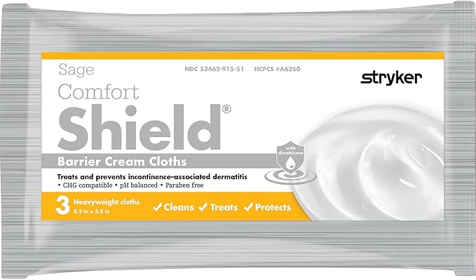 Incontinence Care Wipe Comfort Shield Soft Pack Unscented 3 Count