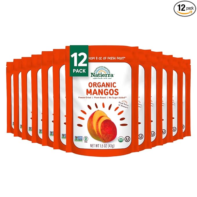 Natierra Freeze Dried - Mangos - Case Of 12 - 1.5 Oz.