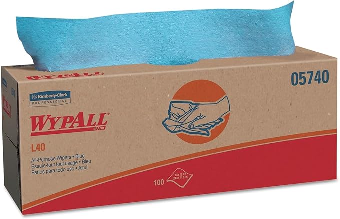 Task Wipe WypAll L40 White NonSterile 9-4/5 X 16-2/5 Inch Disposable