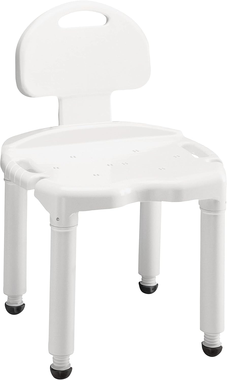 Bath Bench Carex Without Arms Plastic Frame With Backrest 21 Inch Seat Width 400 lbs. Weight Capacity