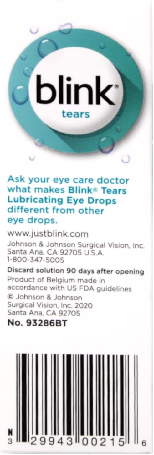 Eye Lubricant Blink Tears 0.5 oz. Eye Drops, Packaging Type- Each