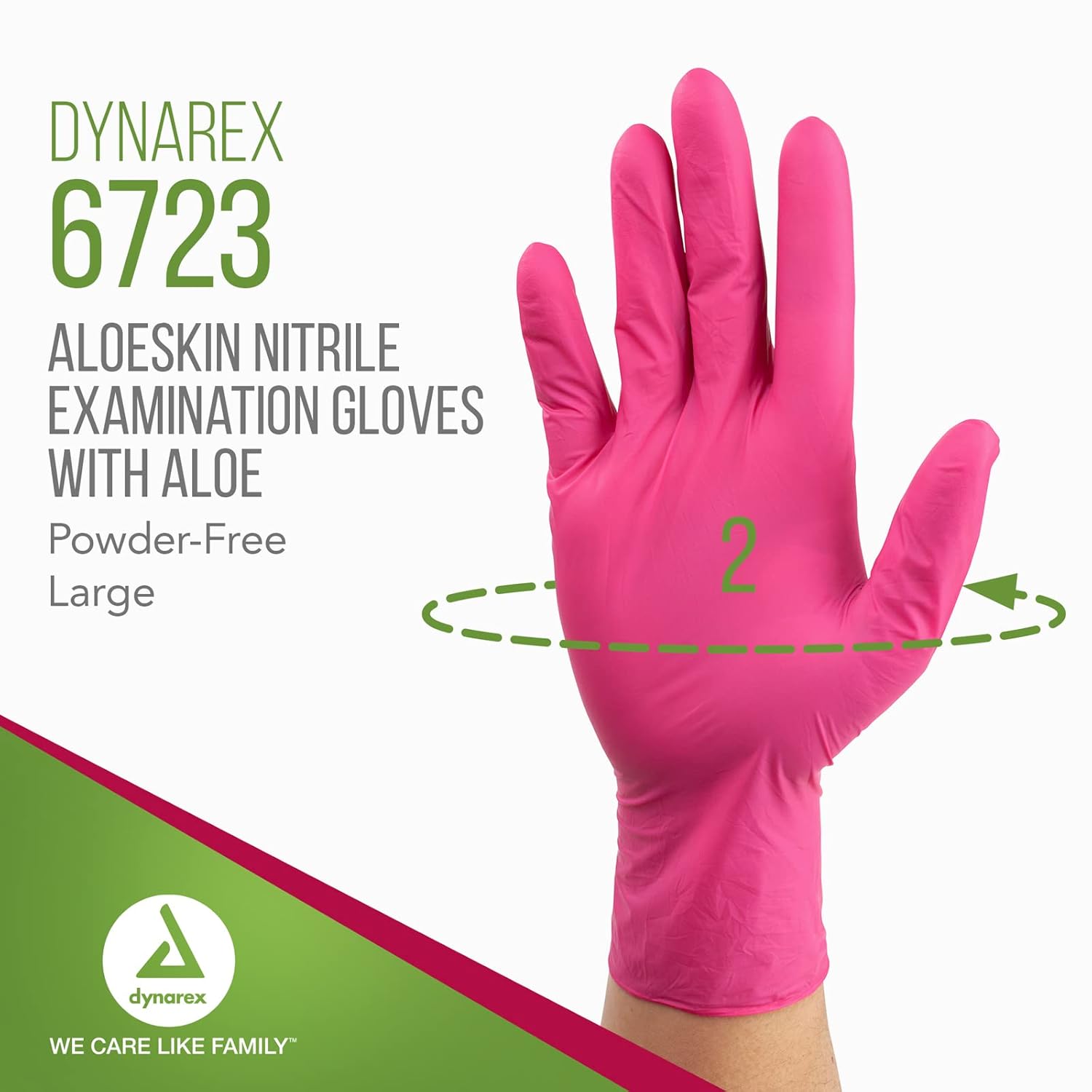 dynarex aloeskin nitrile exam gloves with aloe powder free