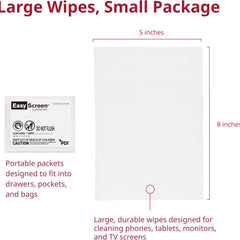 Easy Screen Surface Cleaner Premoistened Alcohol Based Manual Pull Wipe 50 Count Individual Packet Alcohol Scent NonSterile, Packaging Type- Case