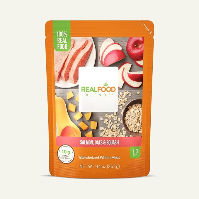 Tube Feeding Formula Real Food Blends Salmon / Oats / Squash Flavor Liquid 9.4 oz. Pouch