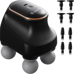 4 Head Massage Gun Deep Tissue, Mini Percussion Muscle Massage Gun for Pain Relief, Portable Electric Muscle Massager with 5 Speeds, 3 Attachments, USB Rechargeable - Ideal Gift for Men & Women