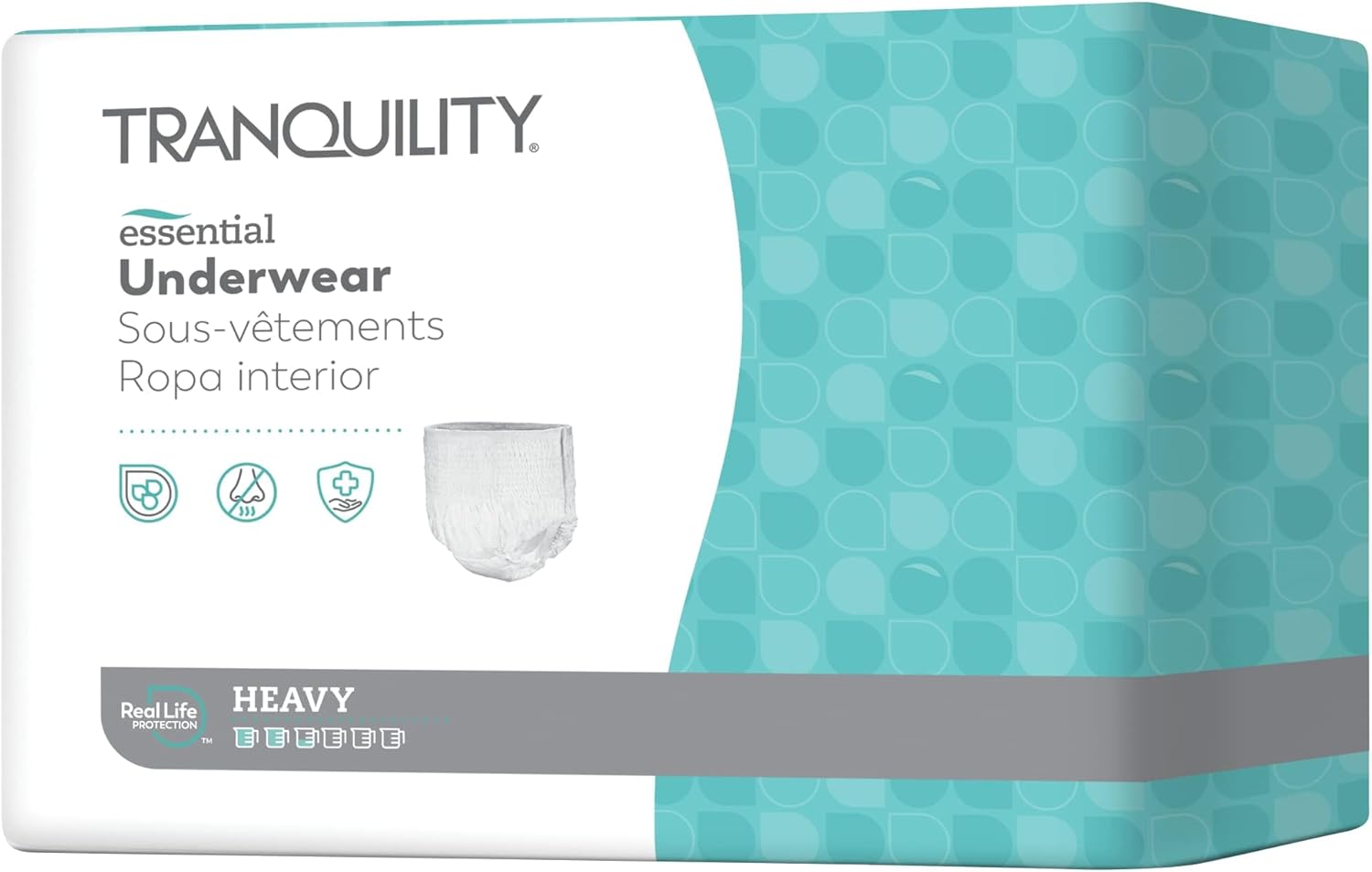 Unisex Adult Absorbent Underwear Tranquility Essential Pull On with Tear Away Seams Small Disposable Heavy Absorbency, Packaging Type- Case