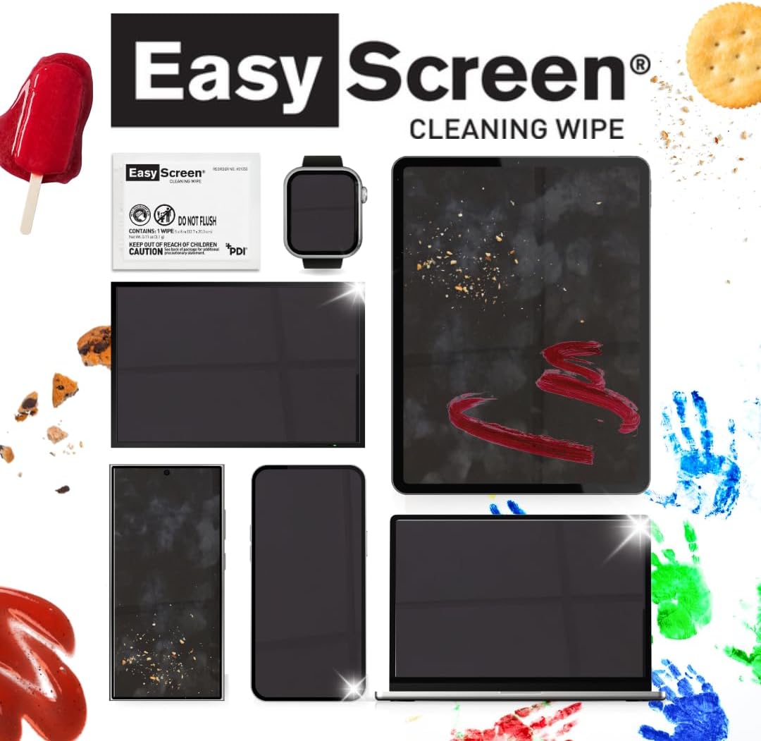 Easy Screen Surface Cleaner Premoistened Alcohol Based Manual Pull Wipe 70 Count Canister Alcohol Scent NonSterile, Packaging Type- Case