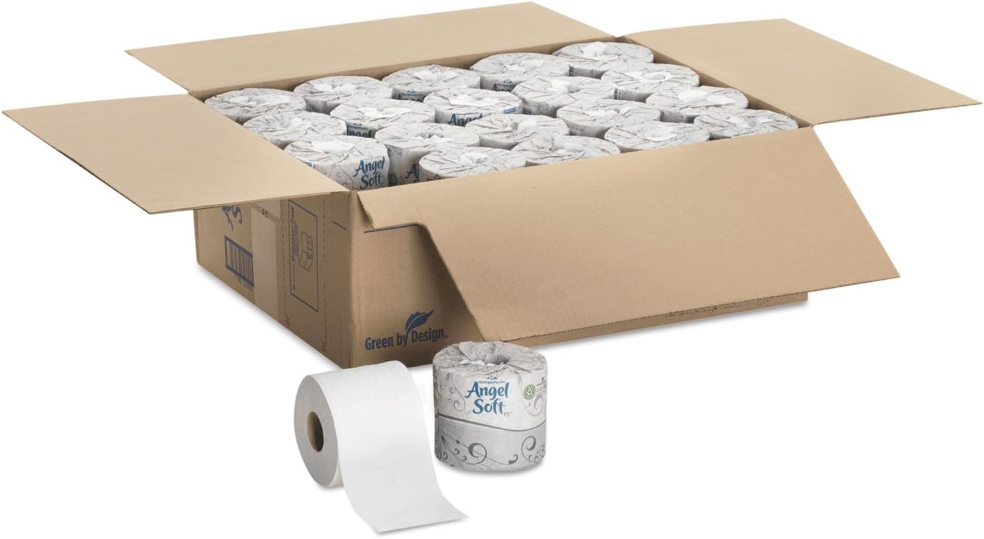 Toilet Tissue Angel Soft Ultra Professional Series White 2-Ply Standard Size Cored Roll 450 Sheets 4 X 4-1/20 Inch, Packaging Type- Case