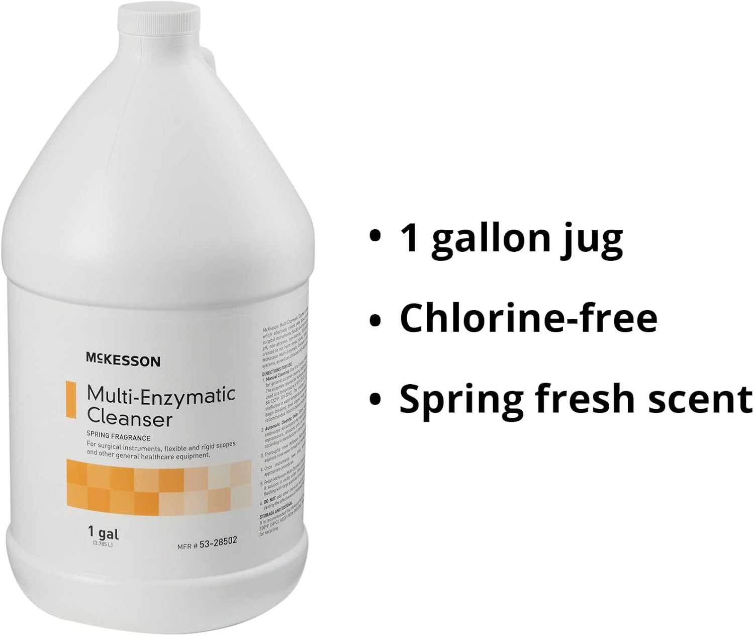 Multi-Enzymatic Instrument Detergent McKesson Liquid 1 gal. Jug Spring Fresh Scent