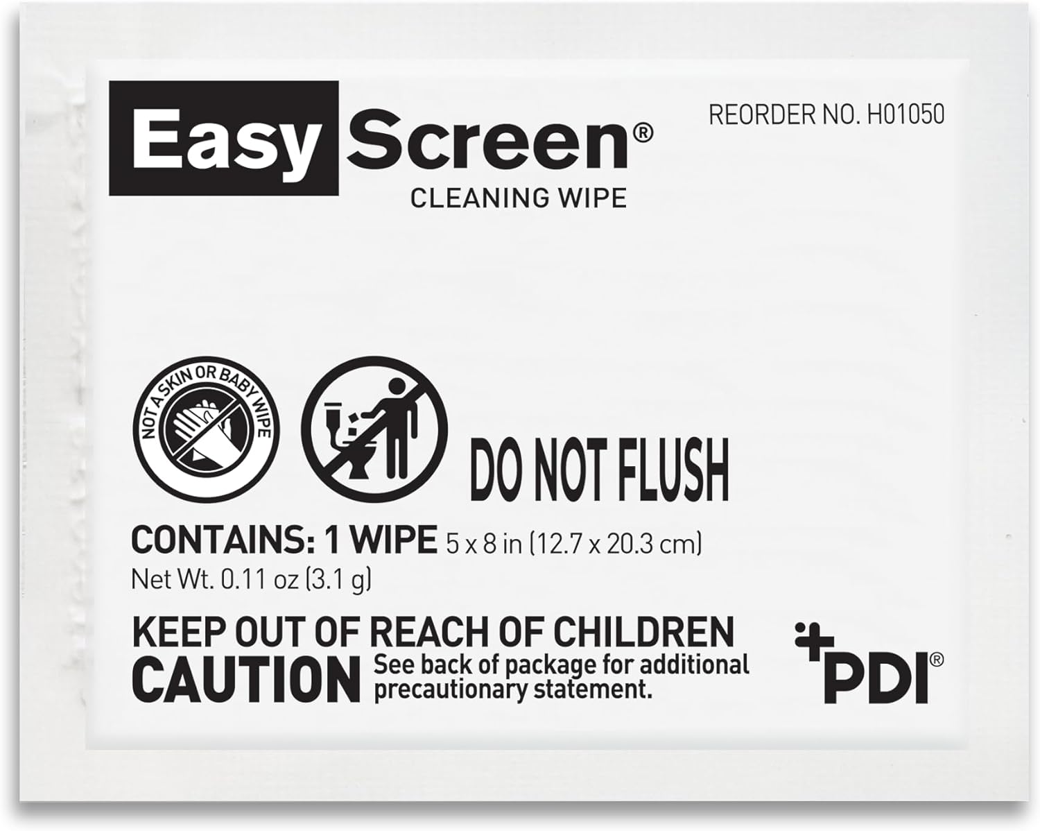 Easy Screen Surface Cleaner Premoistened Alcohol Based Manual Pull Wipe 50 Count Individual Packet Alcohol Scent NonSterile, Packaging Type- Case