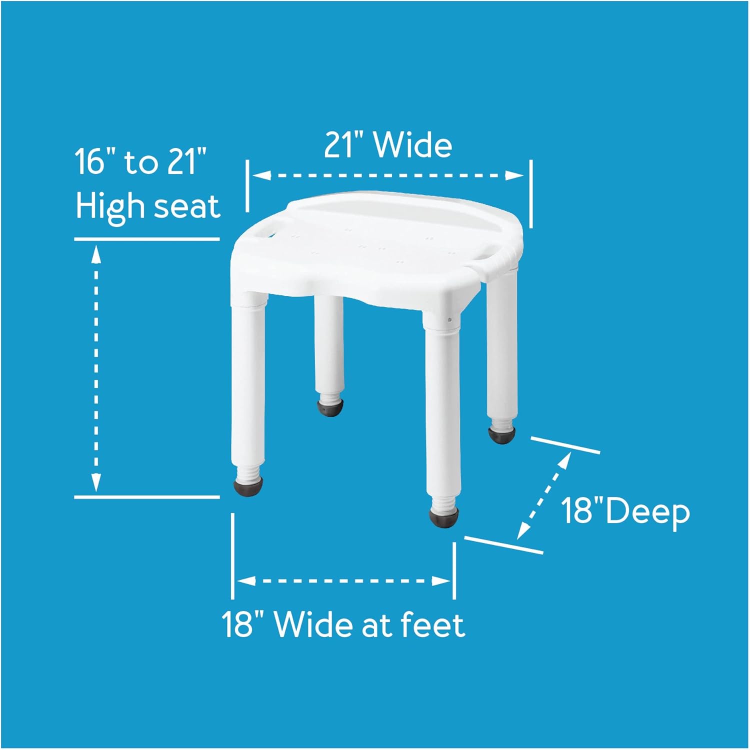 Bath Bench Composite W/o Back Knock-down - Retail - Carex