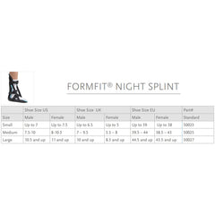 Night Splint Ossur FormFit Large Adjustable Strap / Buckle Closure Male 10-1/2 and Up / Female 11 and Up Foot, Packaging Type- Each