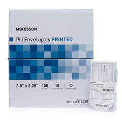 Medication Envelope McKesson White 2-1/4 X 3-1/2 Inch, Packaging Type- Box