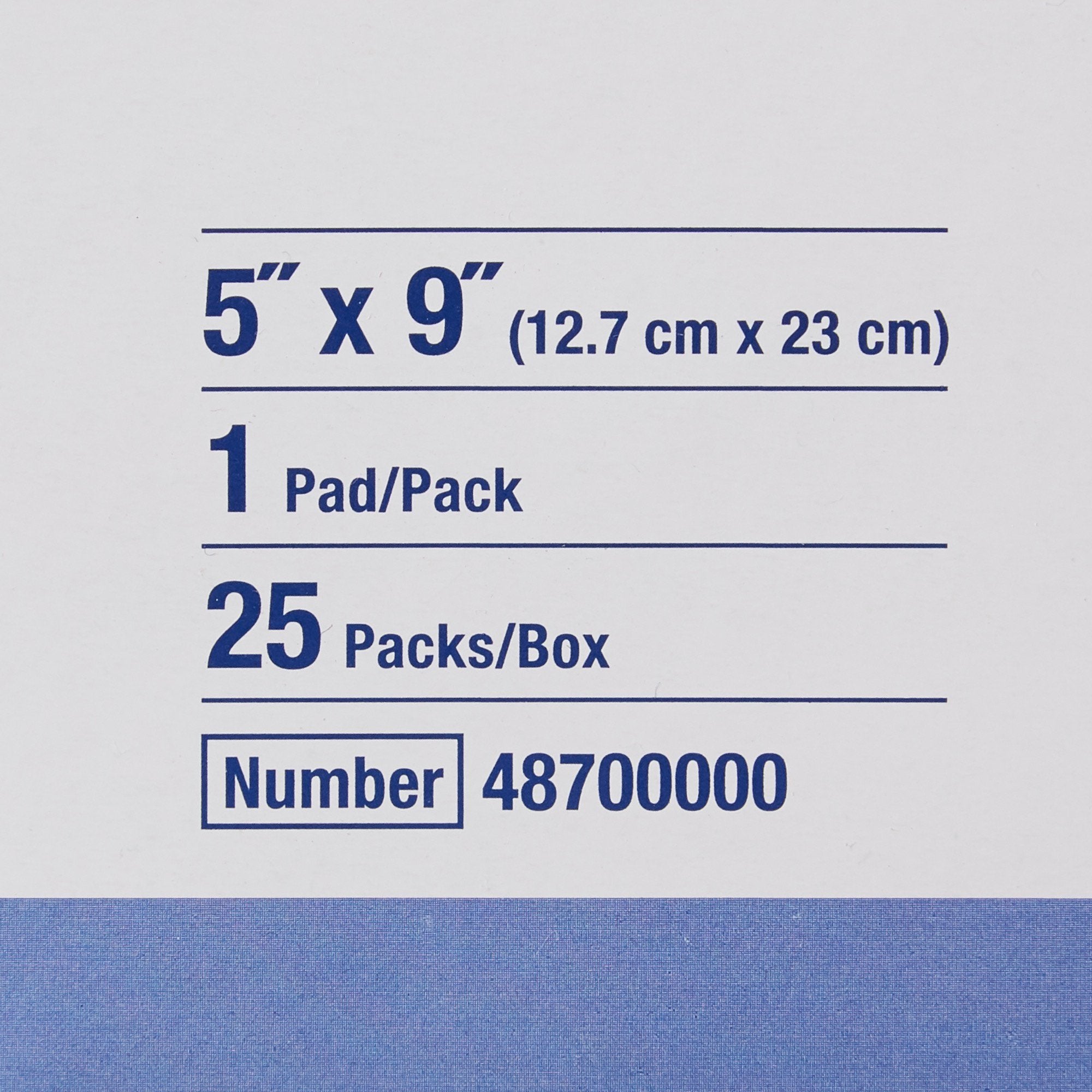 Abdominal Pad Sorbalux ABD 5 X 9 Inch 1-Ply Sterile 1 per Pouch,Packaging Type- Box