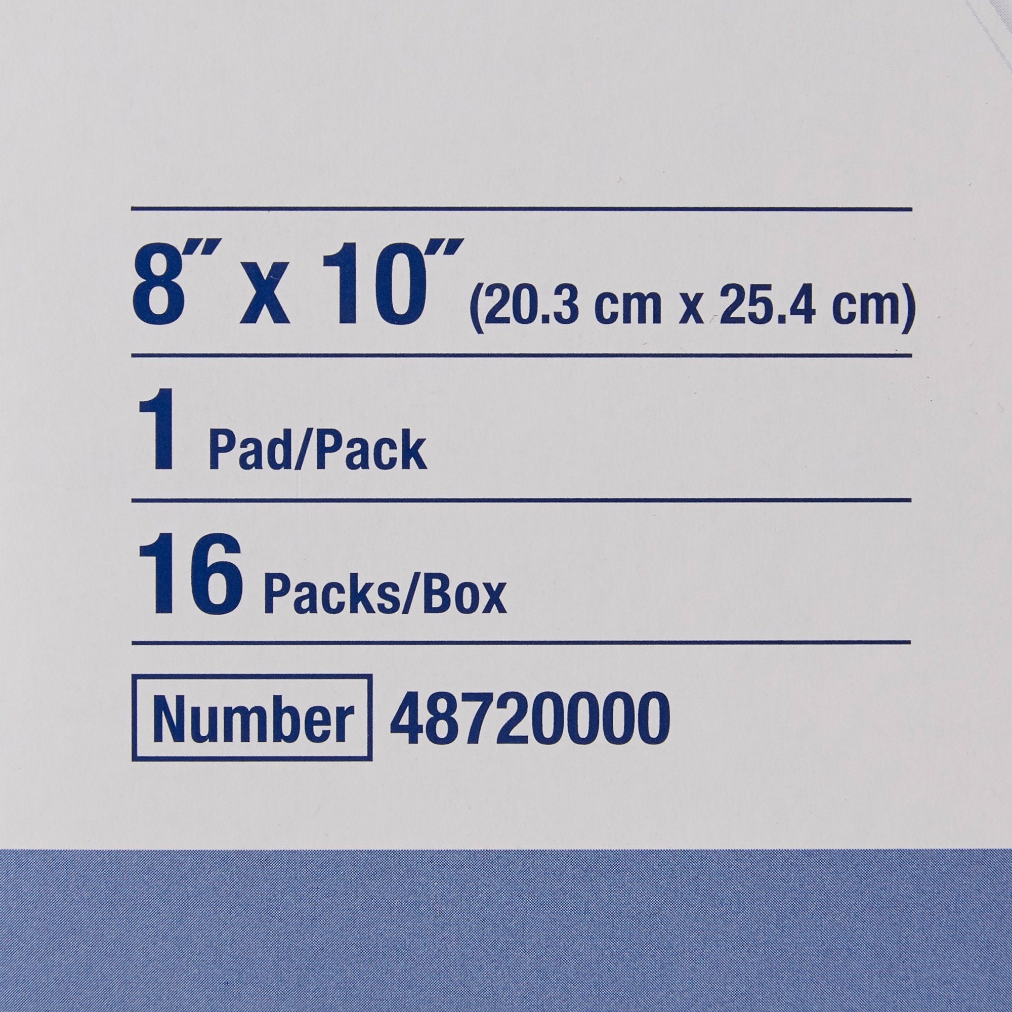 Abdominal Pad Sorbalux ABD 8 X 10 Inch 1-Ply Sterile 1 per Pouch,Packaging Type- Box