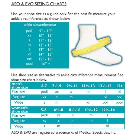 Ankle Support ASO Large Lace-Up / Hook and Loop Strap Closure Foot,Packaging Type- Each