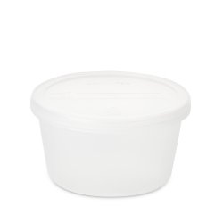 Dawn Mist® Denture Cup 8 oz. Clear Snap-On Lid Single Patient Use