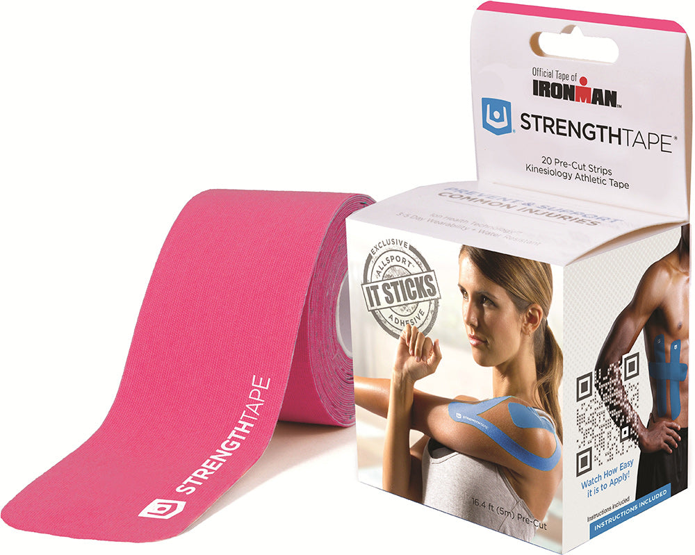 StrengthTape Kinesiology Tape, 5M, Pink 5M Precut Roll