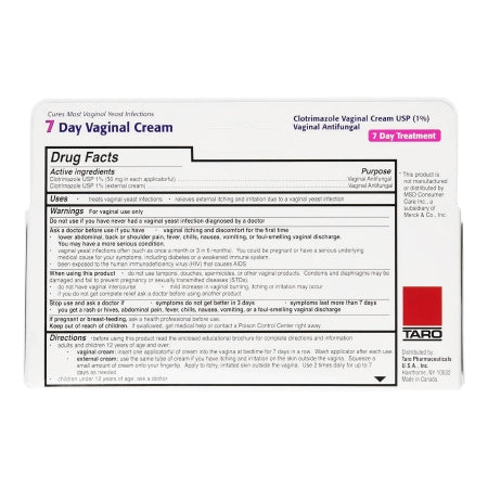 Vaginal Antifungal 1% Strength Cream 1.5 oz. Tube,Packaging Type- Each