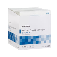 Gauze Sponge McKesson 2 X 2 Inch 8-Ply Sterile 2 per Pack, Packaging Type- Case