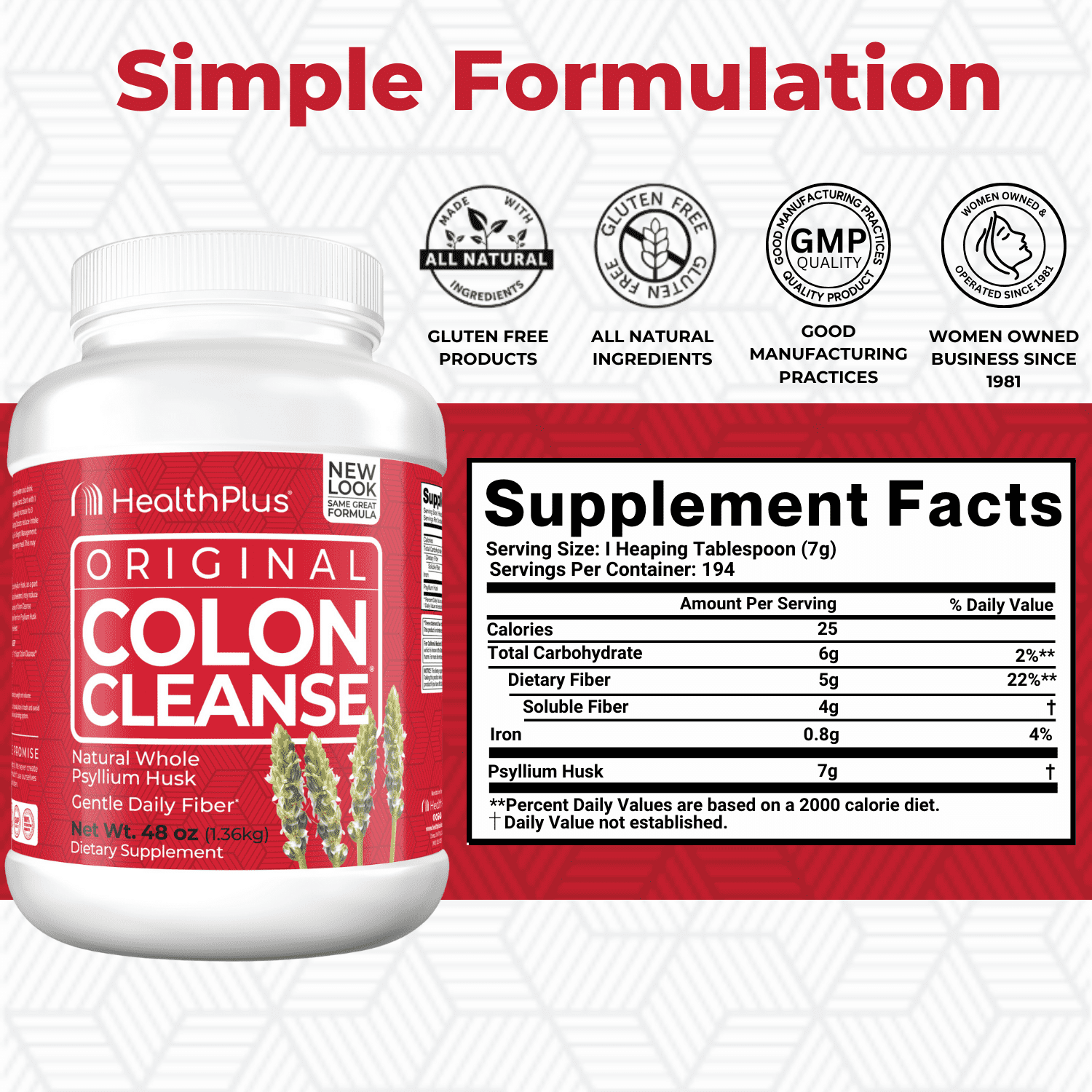 Health Plus - The Original Colon Cleanse - 3 Lbs